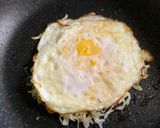 目玉焼きと千切りキャベツでお好み焼き風作り方5写真