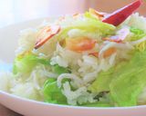 しらすと春キャベツのペペロンチーノ炒飯作り方3写真