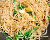 ゆかりバターと菜花の和風パスタ作り方4写真