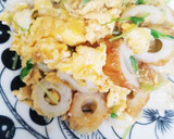 簡単に♪ちくわと豆苗の卵とじ作り方4写真
