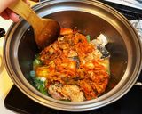 サバ缶とキムチのスープ作り方3写真