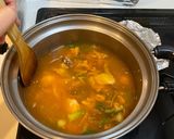 サバ缶とキムチのスープ作り方4写真