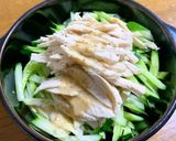 【レンジで簡単】鶏胸肉で！棒棒鶏サラダ作り方5写真