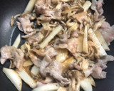 長芋と豚肉の和風炒め作り方3写真