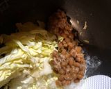 納豆とキャベツの千切りのサラダご飯作り方2写真