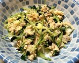 わさび菜とツナの卵とじ作り方6写真