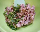 簡単！甘辛ハンバーグと茄子のオイスタ炒め作り方1写真