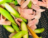 アスパラベーコンの玉子炒め作り方1写真