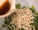 豆苗としらすの、簡単中華風サラダ作り方3写真