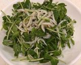 豆苗としらすの、簡単中華風サラダ作り方4写真
