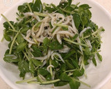 豆苗としらすの、簡単中華風サラダ作り方4写真