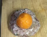 千寿ネギと冷凍卵黄のハンバーグ作り方10写真