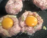 千寿ネギと冷凍卵黄のハンバーグ作り方16写真