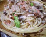 サーモンとアスパラで☆クリームパスタ作り方7写真