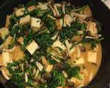 厚揚げと春菊の麻辣胡麻ダレ煮作り方4写真