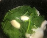 葉付きかぶのかき玉汁作り方2写真