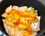 離乳食後期★鶏と野菜のミルクパン粥作り方5写真