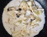 キャベツとしめじのクリームパスタ作り方7写真