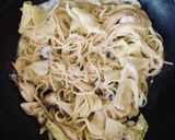 キャベツとしめじのクリームパスタ作り方10写真
