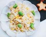 空豆の簡単クリームパスタ作り方4写真