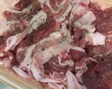 豚の塩昆布炒め作り方1写真