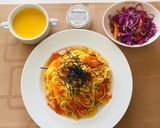 いくらと鮭のバター醤油パスタ作り方5写真