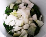葉玉葱のクリームコーンスープ作り方1写真