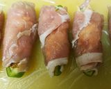 火を使わない☆豚肉ピーマンキムチーズ巻き作り方5写真