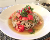トマトと納豆と大葉のぶっかけ蕎麦作り方6写真
