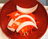 新玉ねぎと紅生姜とらっきょうのかき揚げ作り方3写真