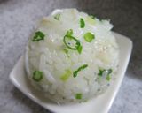 葱＊しらす＊粉わかめのおむすび作り方4写真