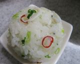 胡麻香る❀葱＊しらす＊鷹の爪のおむすび作り方4写真