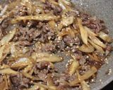 ごぼうと牛肉炒め煮作り方4写真