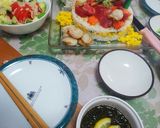 入学式あと#おうち御膳❤️お寿司cake作り方11写真