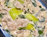 青梗菜と豚肉のクリーム煮作り方8写真