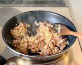 炊飯器で簡単【ケチャップライス（ベーコン作り方3写真