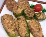 ピーマン肉詰め。ひき肉と豆腐でふんわり。作り方12写真
