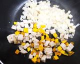 鶏ハムとかぼちゃのミルクリゾット作り方3写真