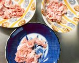 全てレンジ梅肉ソース味豚平焼き風作り方10写真