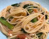 菜の花とフレッシュトマトのパスタ。作り方7写真