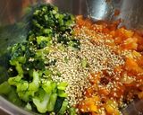 雪下人参と野沢菜で混ぜご飯作り方4写真