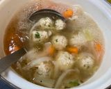鳥つくねとセロリのしょうがスープ作り方6写真