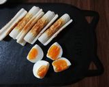 ゆで卵で竹輪の磯辺揚げ*･ポテサラも★作り方4写真