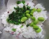 うめこ＊クレソン＊枝豆＊胡桃のおむすび作り方8写真