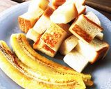 簡単朝食に。ひとくちトーストと焼きバナナ作り方5写真
