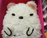 今日のキャラ弁(シロクマすみっこぐらし)作り方1写真