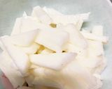 レンジにらと長芋の韓国のり梅肉和え作り方1写真