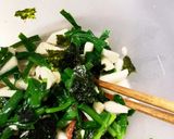 レンジにらと長芋の韓国のり梅肉和え作り方7写真