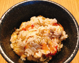 昆布と大豆、トマトの炊き込みごはん作り方4写真
