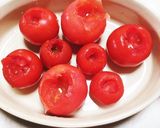 トマト家族のにぎやかチーズ焼き♡作り方1写真